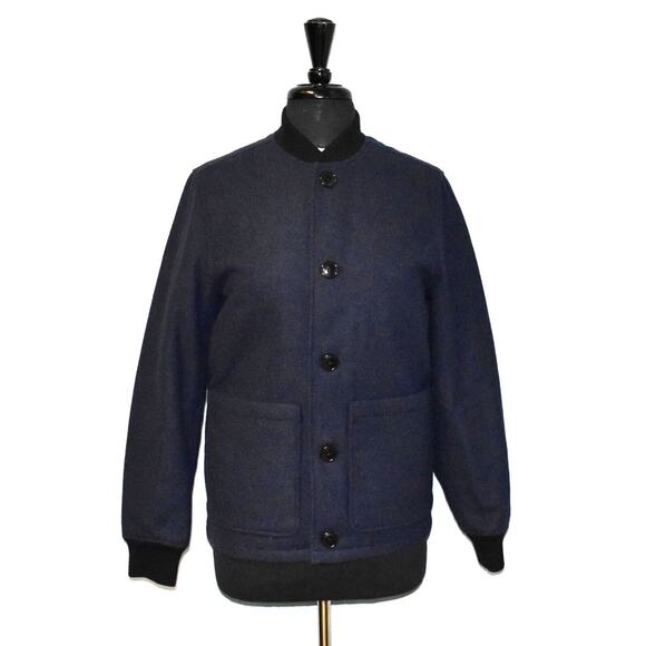 C5 NWT J CREW WALLACE & BARNES Navy Wool Blend Quilted Primaloft Jacket Size XS - Picture 1 of 8